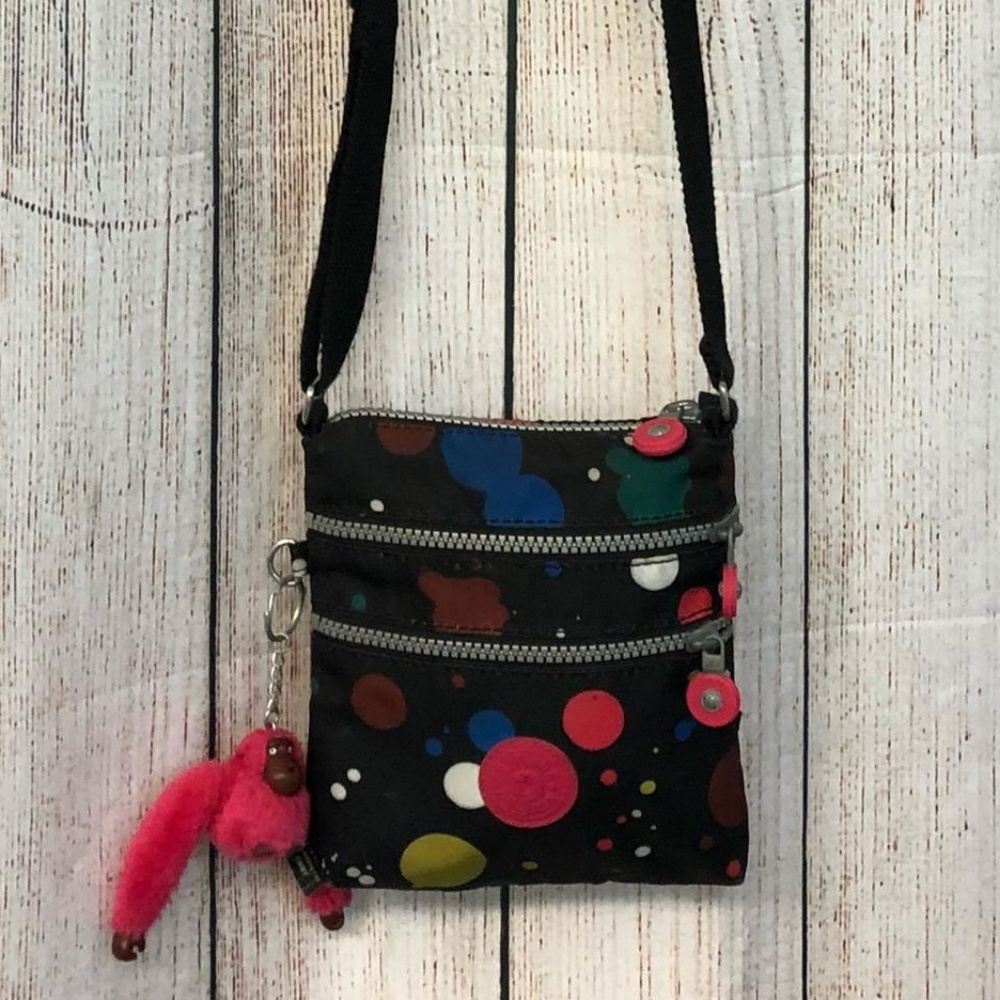 Kipling Printed Small Black Nylon Cross Body Bag - image 2